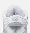 Air Jordan 3 Retro White and Silver Preschool Lifestyle Shoe - White/Metallic Silver Free Shipping