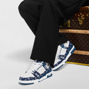 LV Skate Sneakers Trainer blue with white